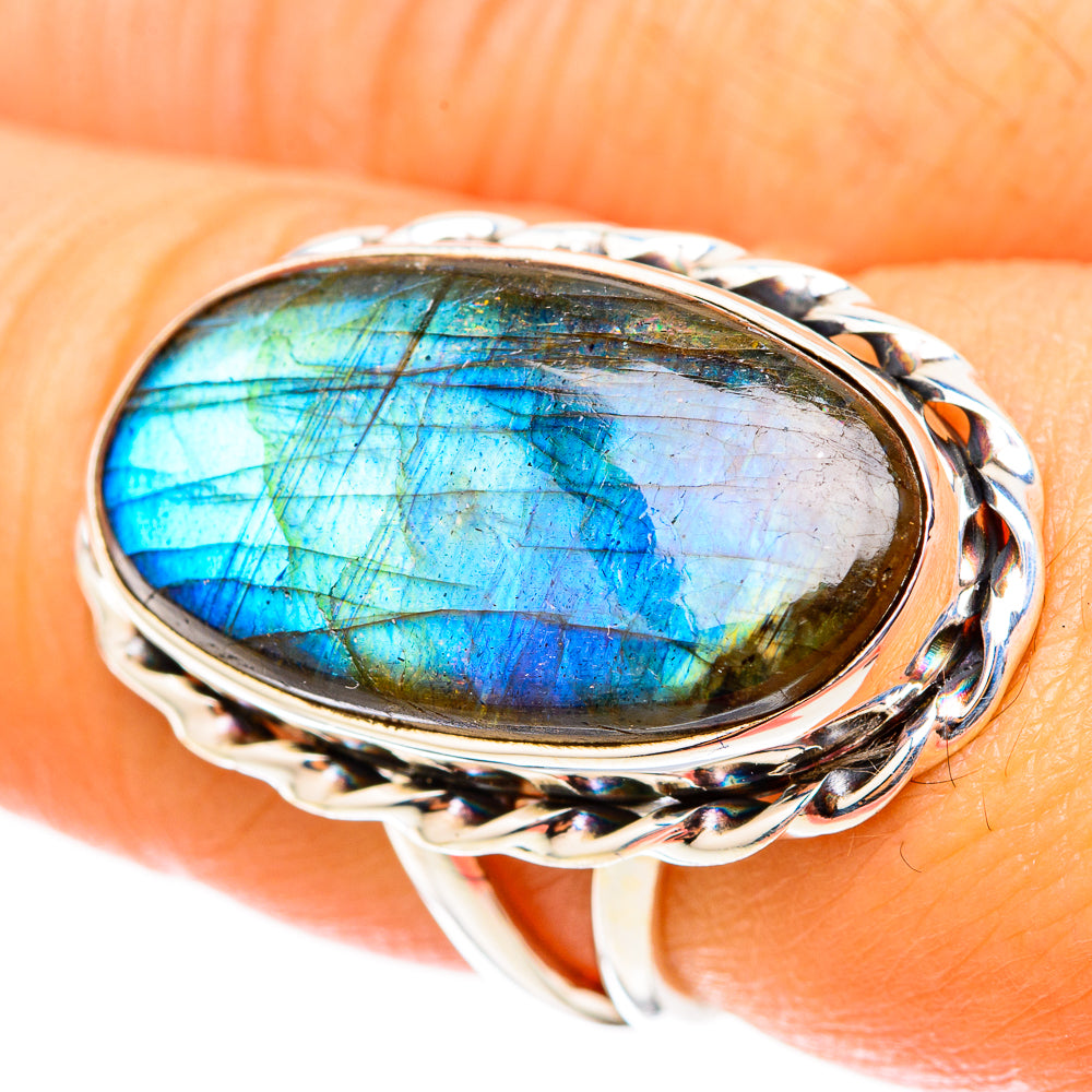 Labradorite Rings handcrafted by Ana Silver Co - RING117846