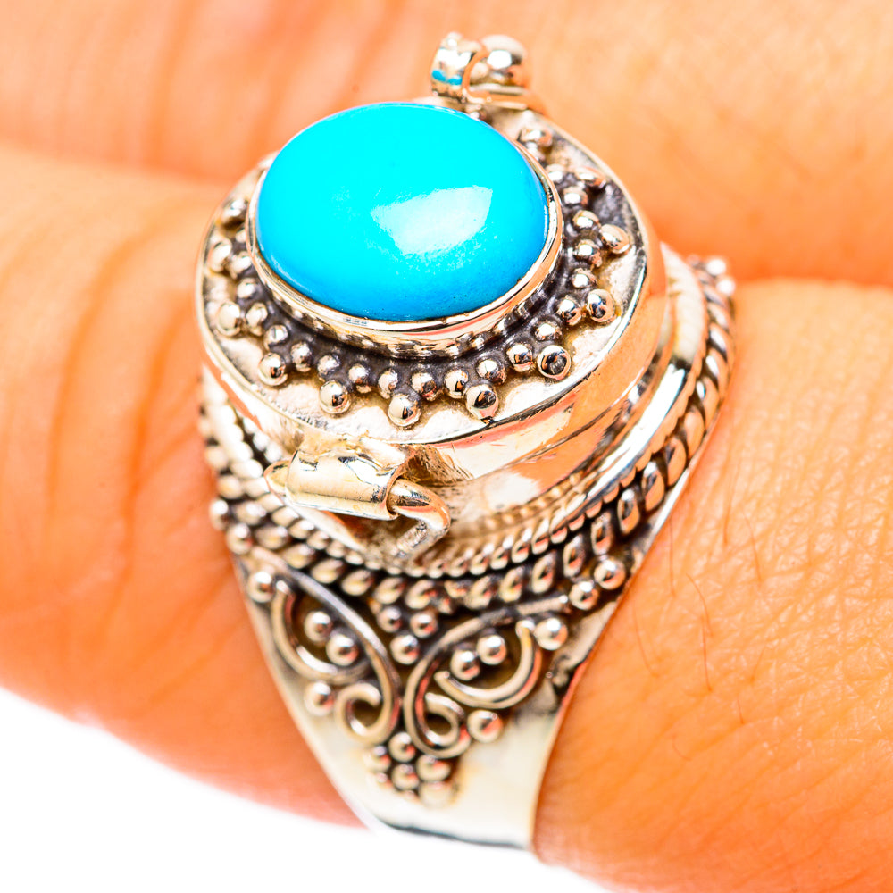 Sleeping Beauty Turquoise Rings handcrafted by Ana Silver Co - RING117847