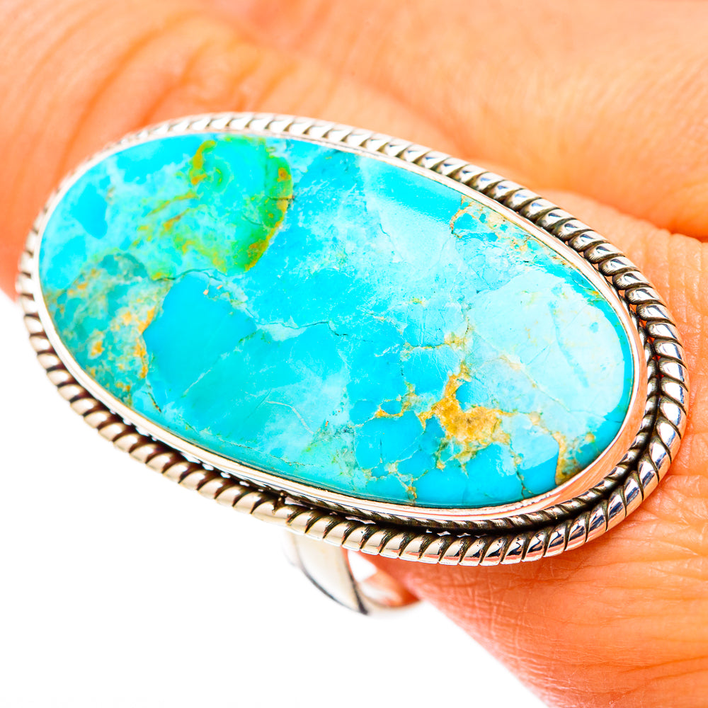 Peruvian Chrysocolla Rings handcrafted by Ana Silver Co - RING117850