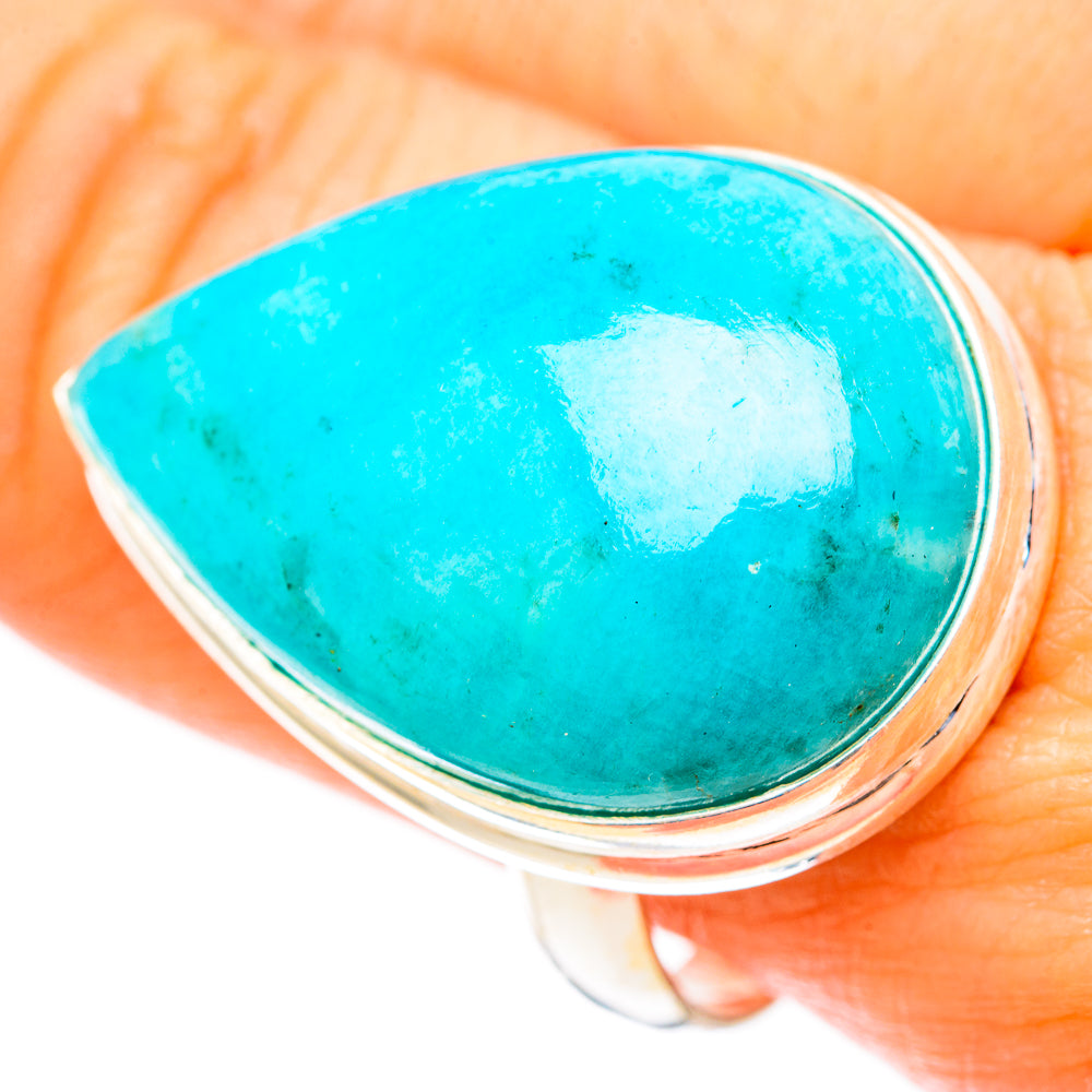 Peruvian Amazonite Rings handcrafted by Ana Silver Co - RING117851