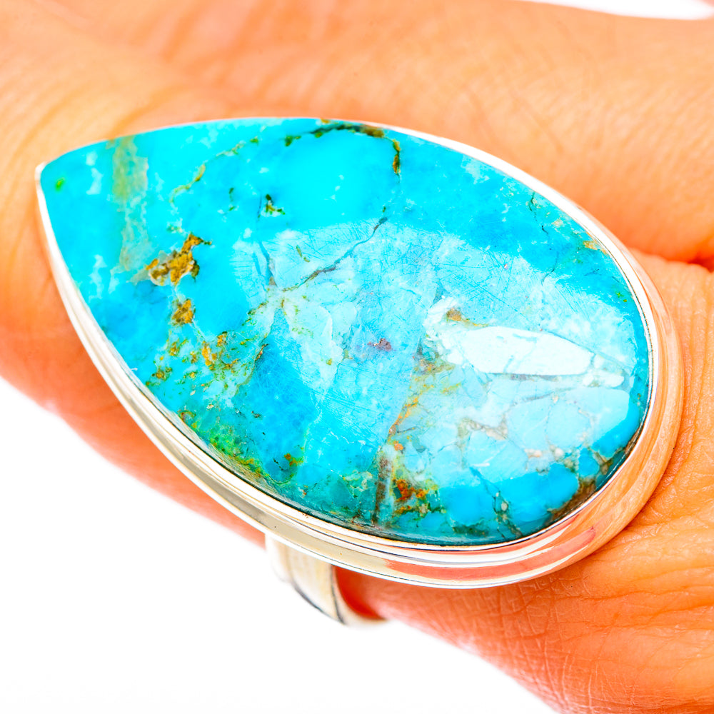Peruvian Chrysocolla Rings handcrafted by Ana Silver Co - RING117852