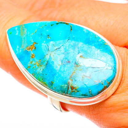 Peruvian Chrysocolla Rings handcrafted by Ana Silver Co - RING117852