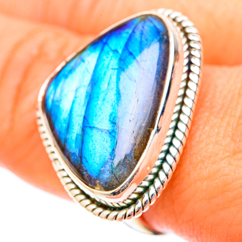 Labradorite Rings handcrafted by Ana Silver Co - RING117855