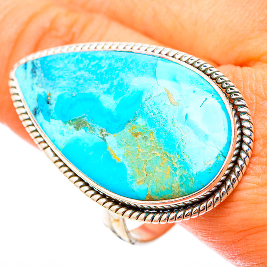 Peruvian Chrysocolla Rings handcrafted by Ana Silver Co - RING117856