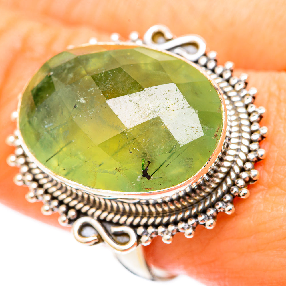 Prehnite Rings handcrafted by Ana Silver Co - RING117859