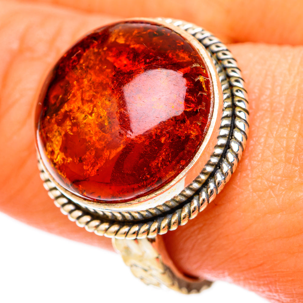 Baltic Amber Rings handcrafted by Ana Silver Co - RING117864
