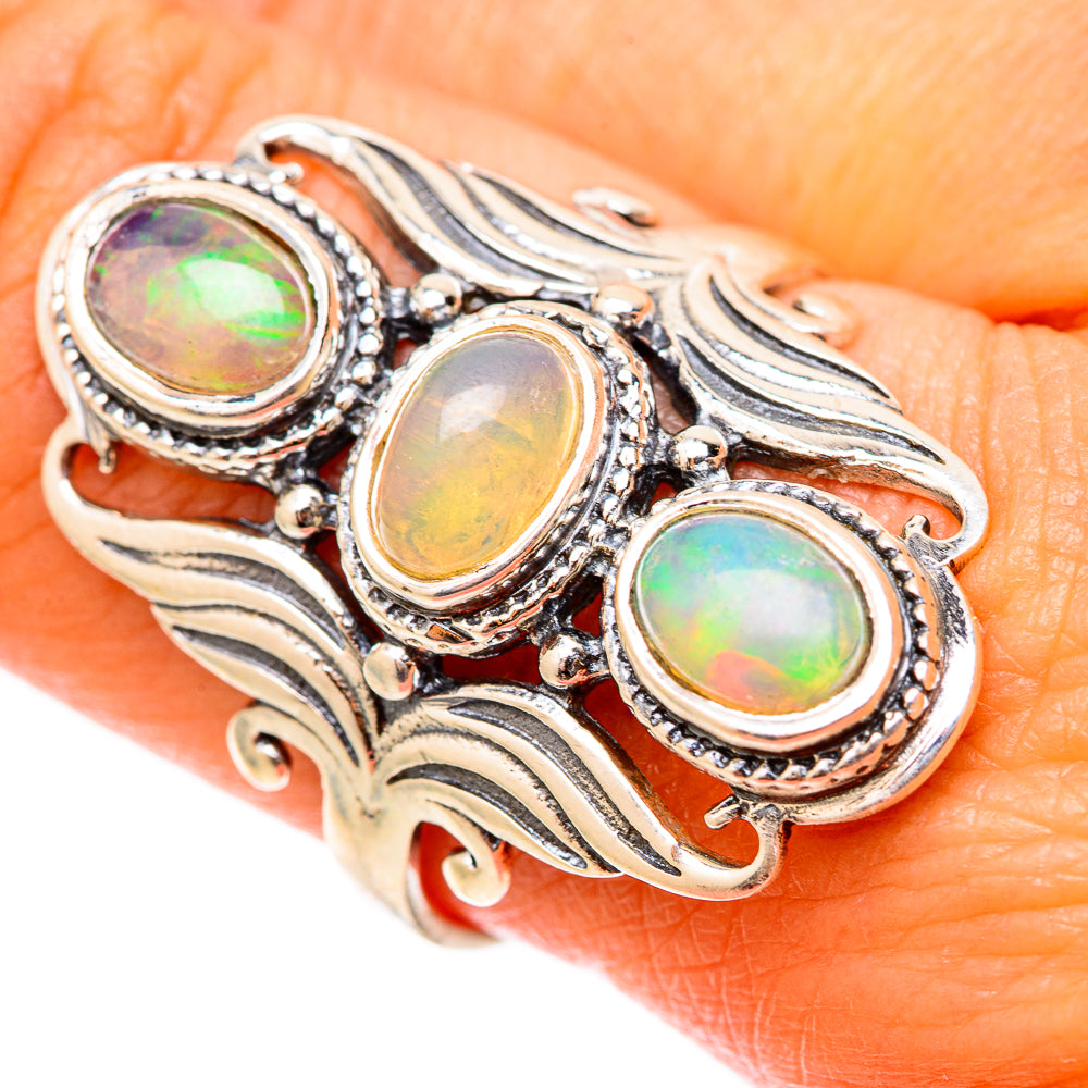 Ethiopian Opal Rings handcrafted by Ana Silver Co - RING117877