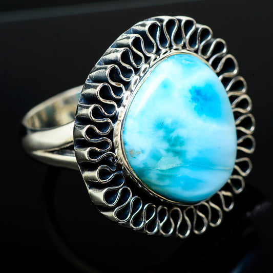 Larimar Rings handcrafted by Ana Silver Co - RING11787