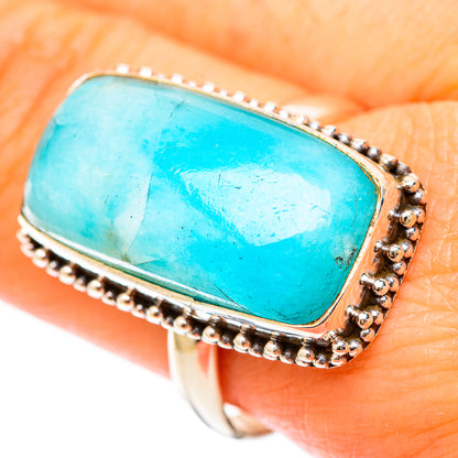 Peruvian Amazonite Rings handcrafted by Ana Silver Co - RING117880