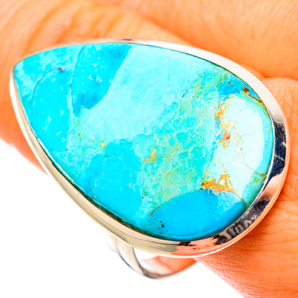 Peruvian Chrysocolla Rings handcrafted by Ana Silver Co - RING117883