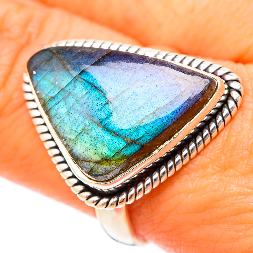 Labradorite Rings handcrafted by Ana Silver Co - RING117884