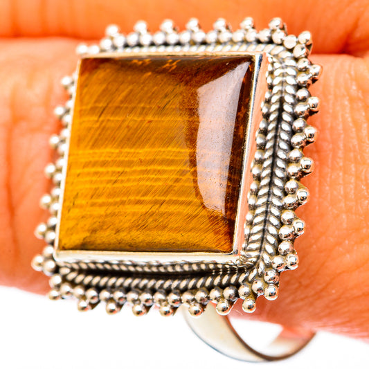 Tiger Eye Rings handcrafted by Ana Silver Co - RING117893