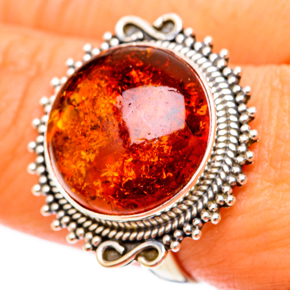 Baltic Amber Rings handcrafted by Ana Silver Co - RING117896