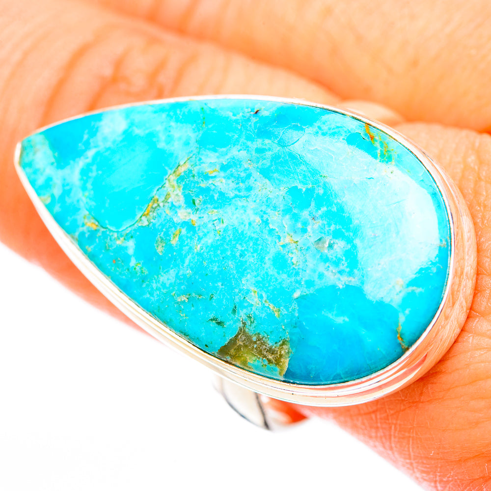 Peruvian Chrysocolla Rings handcrafted by Ana Silver Co - RING117915
