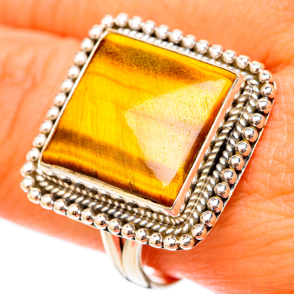 Tiger Eye Rings handcrafted by Ana Silver Co - RING117919