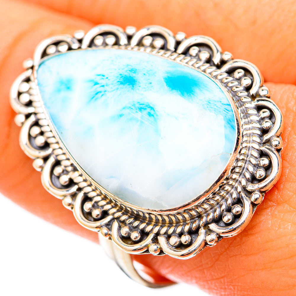 Larimar Rings handcrafted by Ana Silver Co - RING117942