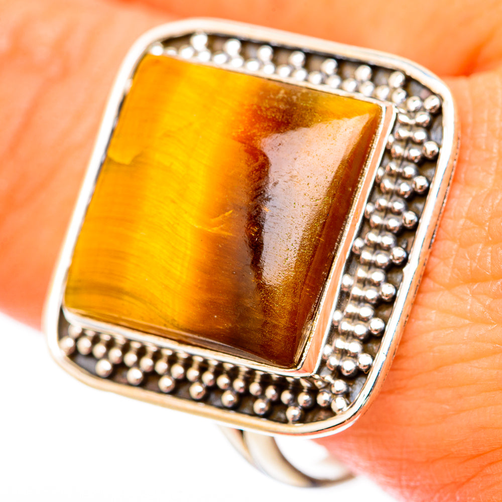 Tiger Eye Rings handcrafted by Ana Silver Co - RING117948