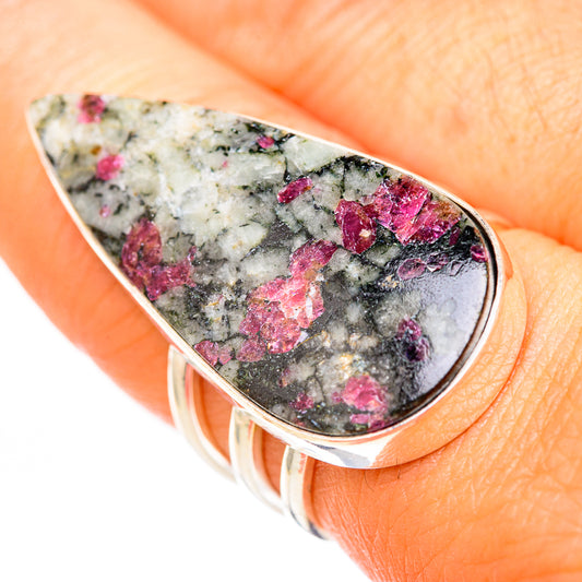 Russian Eudialyte Rings handcrafted by Ana Silver Co - RING117951