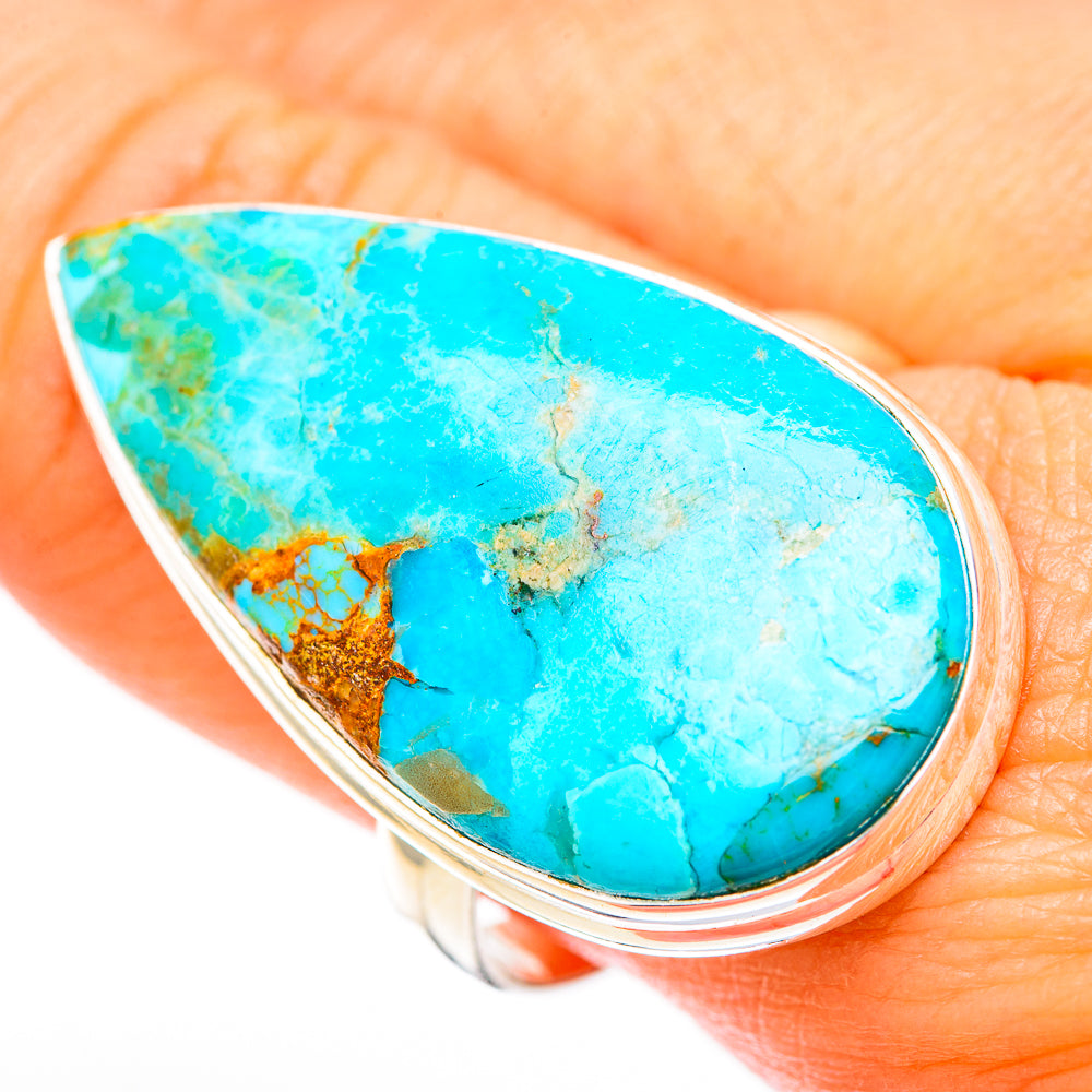 Peruvian Chrysocolla Rings handcrafted by Ana Silver Co - RING117968