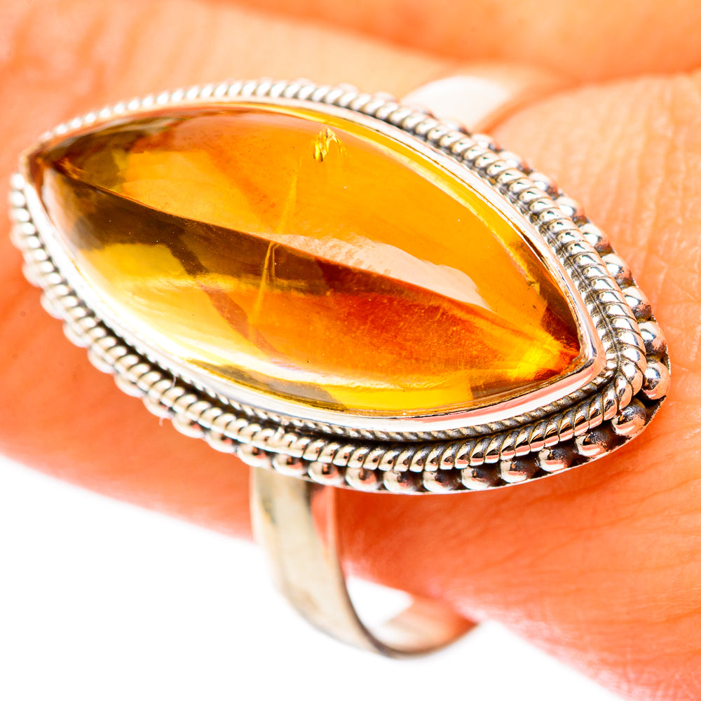 Citrine Sugarloaf Rings handcrafted by Ana Silver Co - RING117976