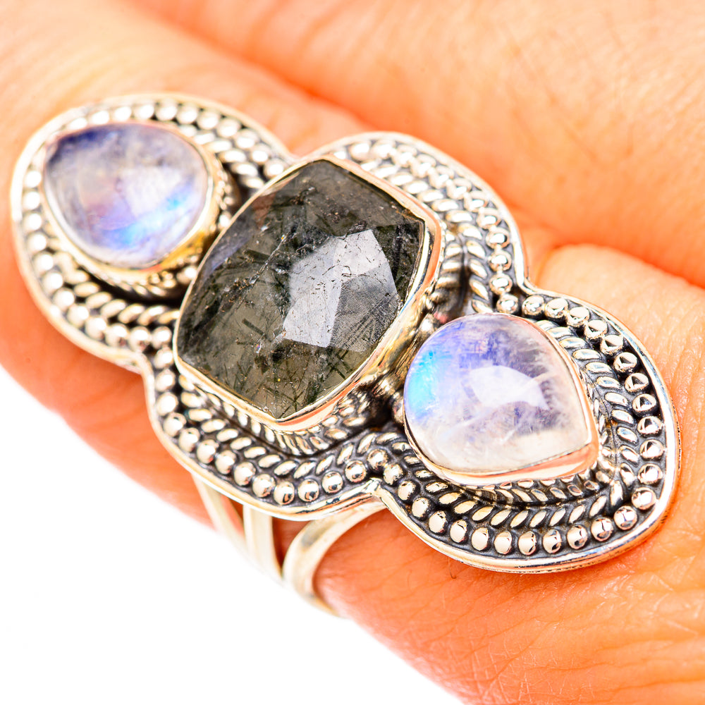 Tourmalinated Quartz Rings handcrafted by Ana Silver Co - RING117980