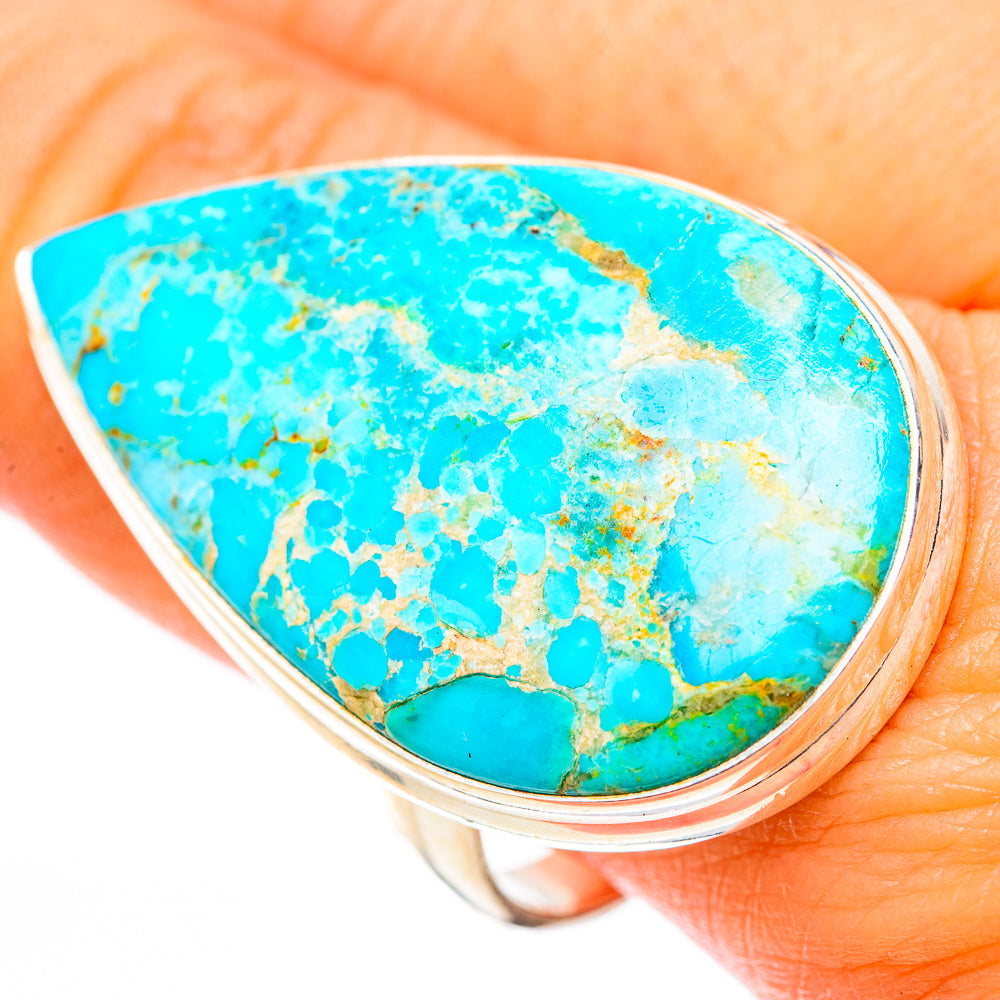 Peruvian Chrysocolla Rings handcrafted by Ana Silver Co - RING117991