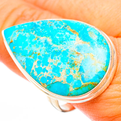Peruvian Chrysocolla Rings handcrafted by Ana Silver Co - RING117991