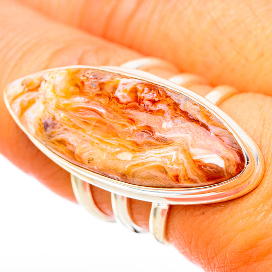 Plume Agate Rings handcrafted by Ana Silver Co - RING117994