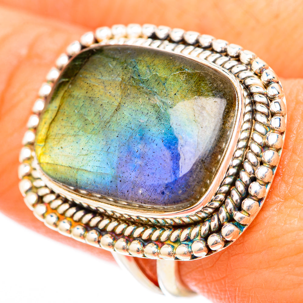 Labradorite Rings handcrafted by Ana Silver Co - RING117998