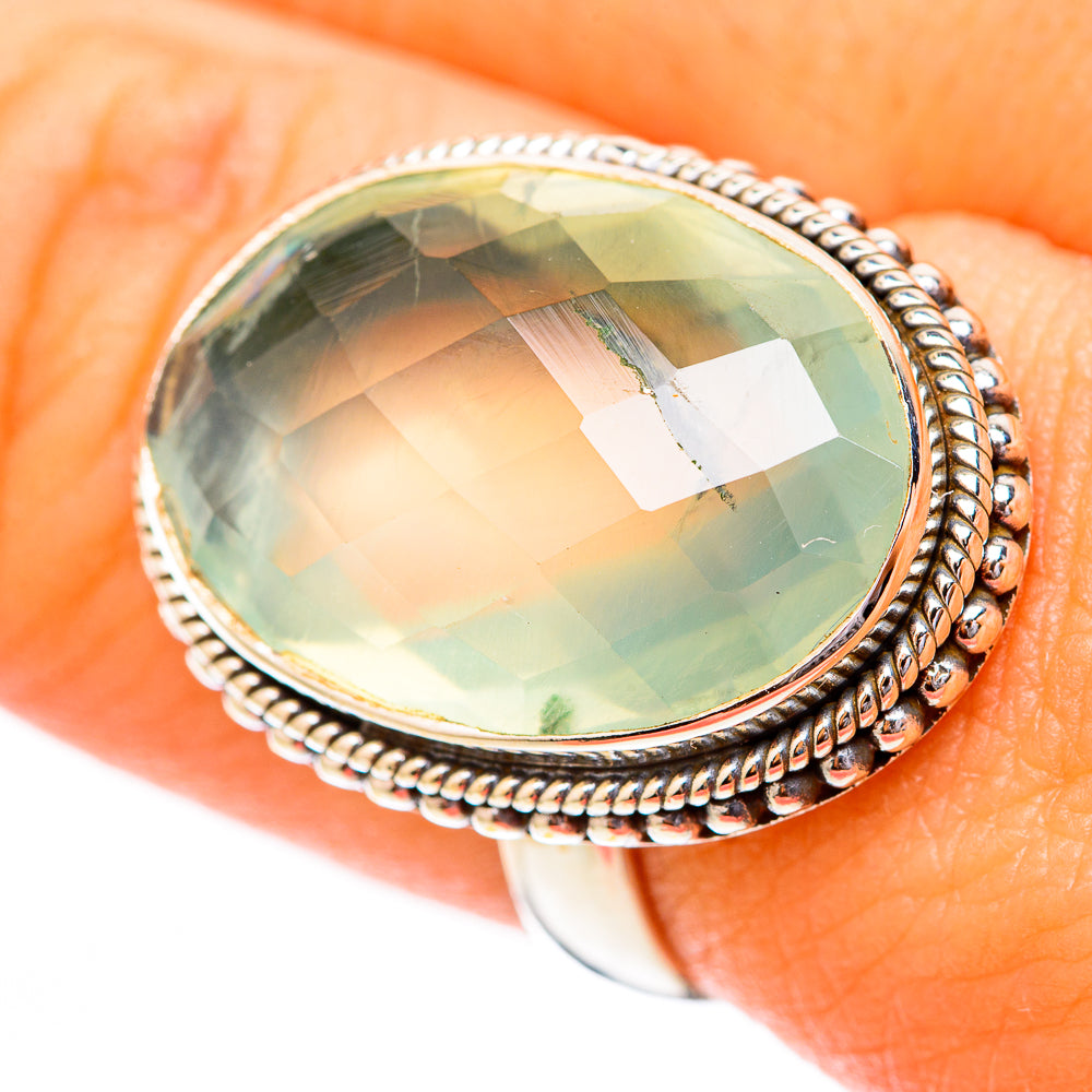 Prehnite Rings handcrafted by Ana Silver Co - RING118005
