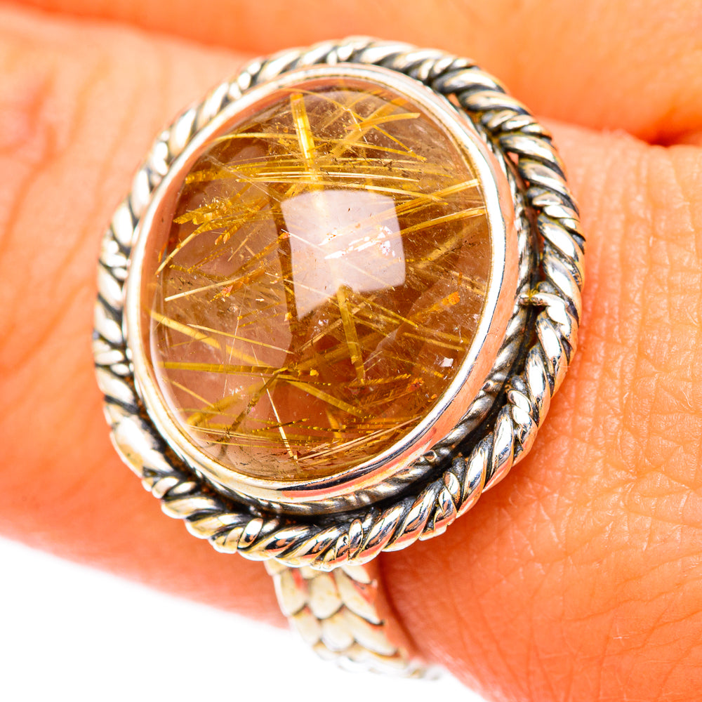 Rutilated Quartz Rings handcrafted by Ana Silver Co - RING118014