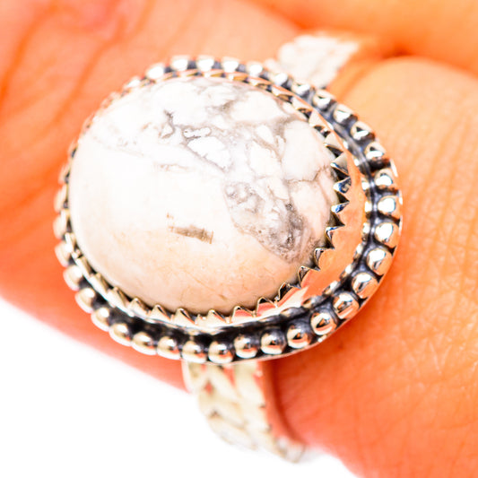 Howlite Rings handcrafted by Ana Silver Co - RING118020