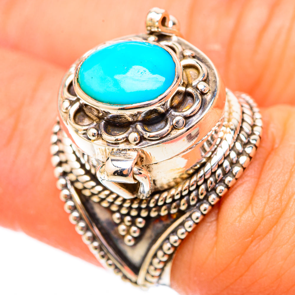 Sleeping Beauty Turquoise Rings handcrafted by Ana Silver Co - RING118022