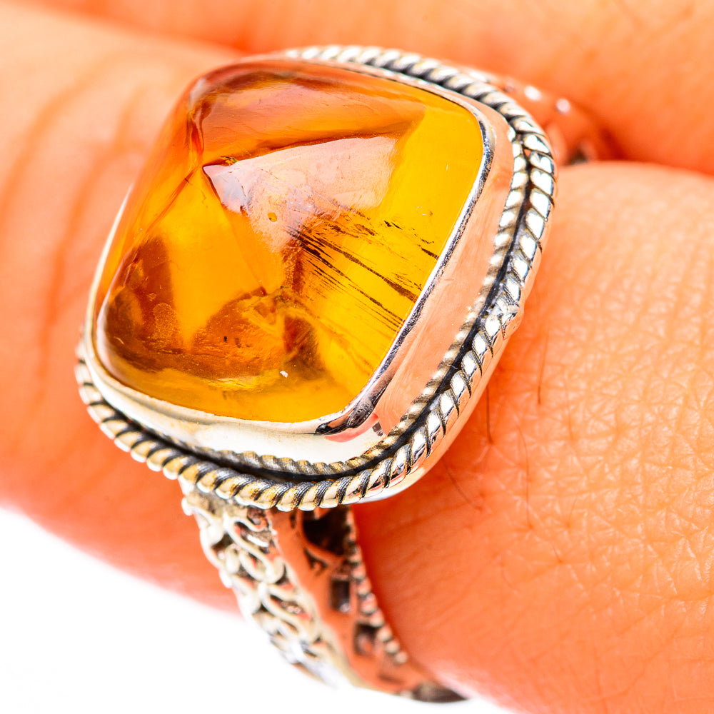 Citrine Sugarloaf Rings handcrafted by Ana Silver Co - RING118029