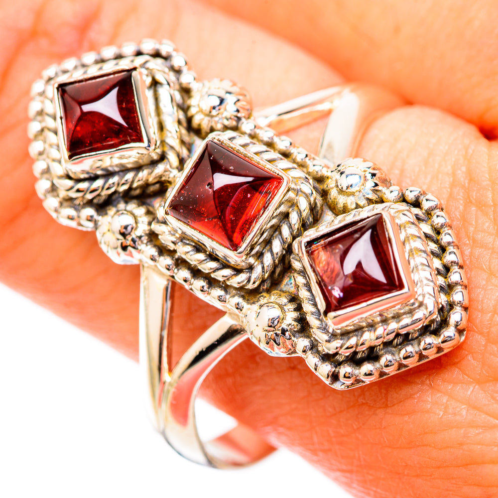 Garnet Rings handcrafted by Ana Silver Co - RING118032