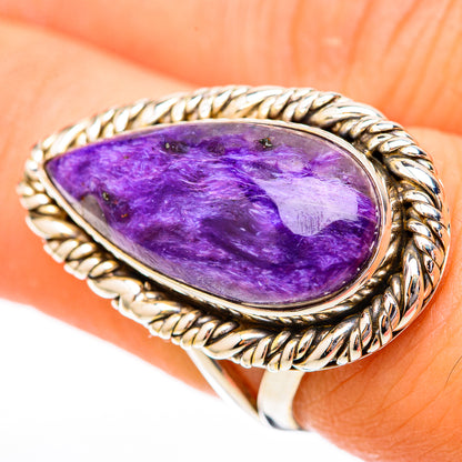 Charoite Rings handcrafted by Ana Silver Co - RING118035