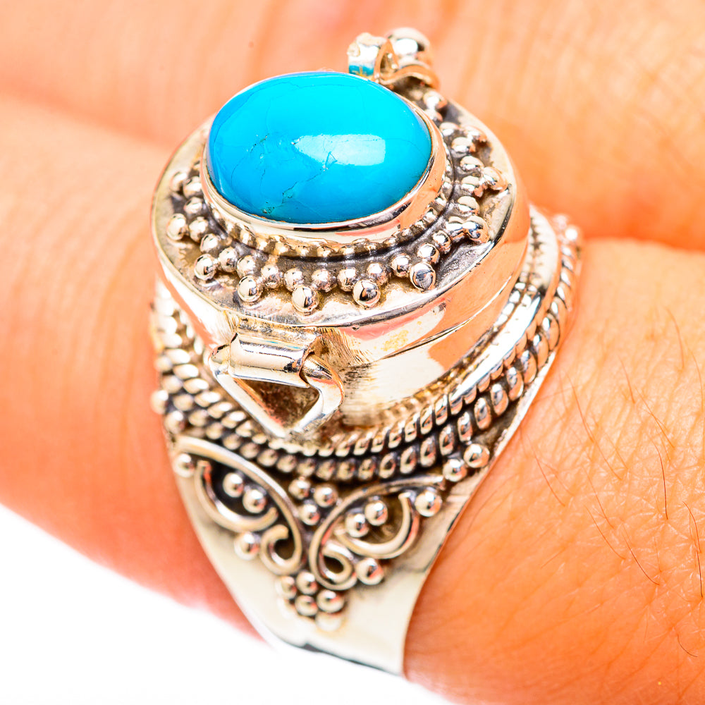 Sleeping Beauty Turquoise Rings handcrafted by Ana Silver Co - RING118042