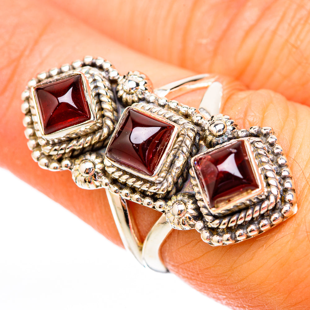 Garnet Rings handcrafted by Ana Silver Co - RING118053