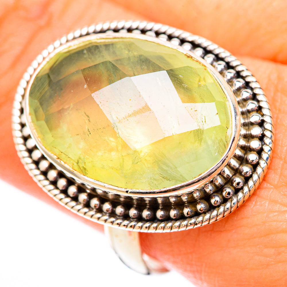 Prehnite Rings handcrafted by Ana Silver Co - RING118069