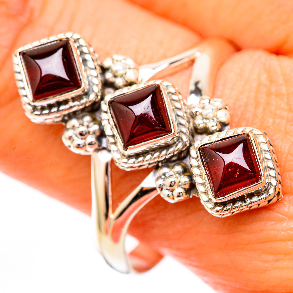 Garnet Rings handcrafted by Ana Silver Co - RING118075