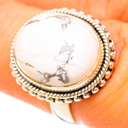 Howlite Rings handcrafted by Ana Silver Co - RING118080