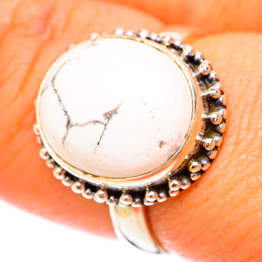 Howlite Rings handcrafted by Ana Silver Co - RING118082