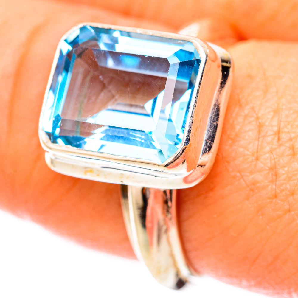 Blue Topaz Rings handcrafted by Ana Silver Co - RING118084