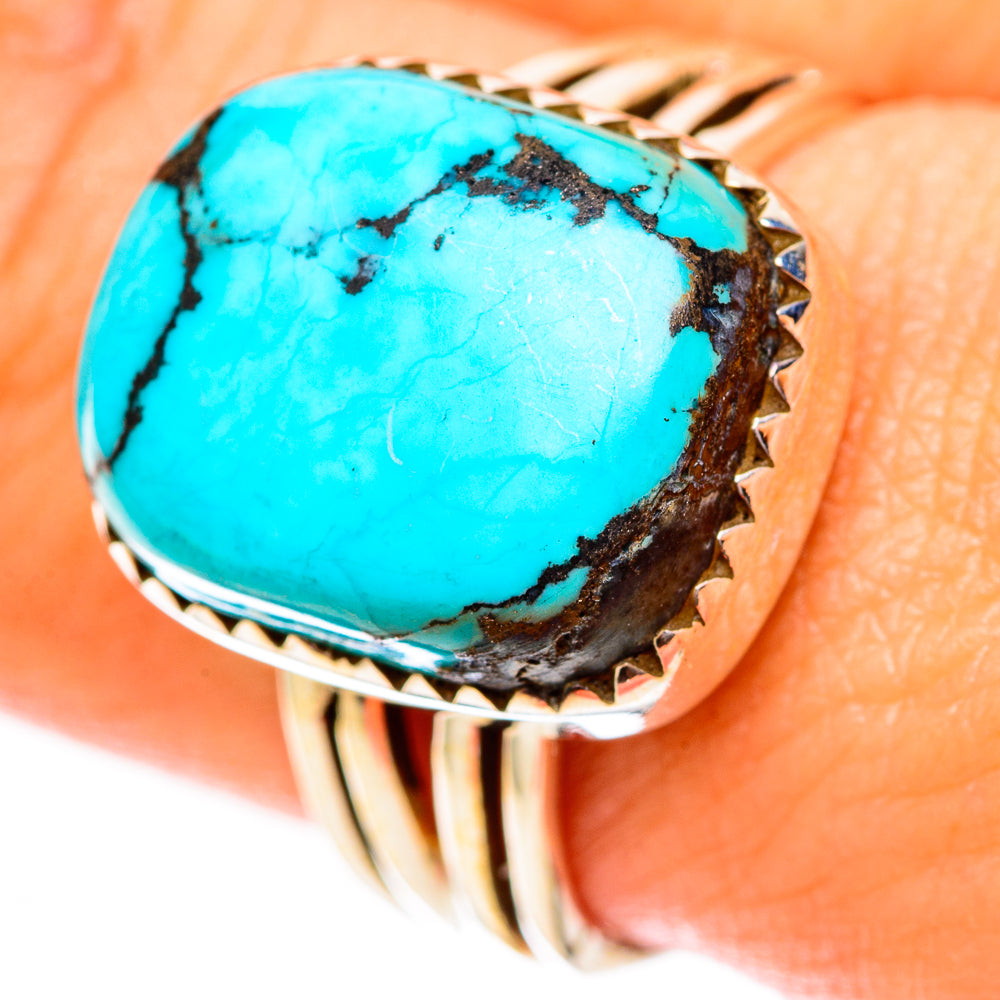 Tibetan Turquoise Rings handcrafted by Ana Silver Co - RING118085