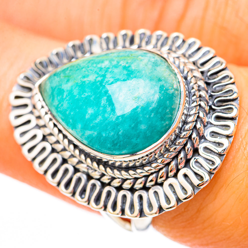 Amazonite Rings handcrafted by Ana Silver Co - RING118105