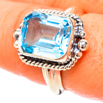 Blue Topaz Rings handcrafted by Ana Silver Co - RING118109