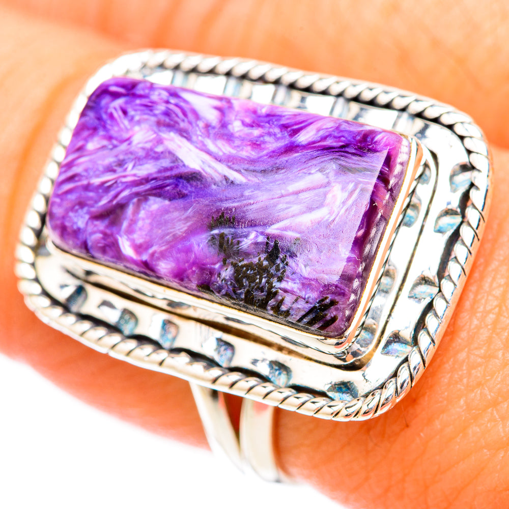 Charoite Rings handcrafted by Ana Silver Co - RING118122