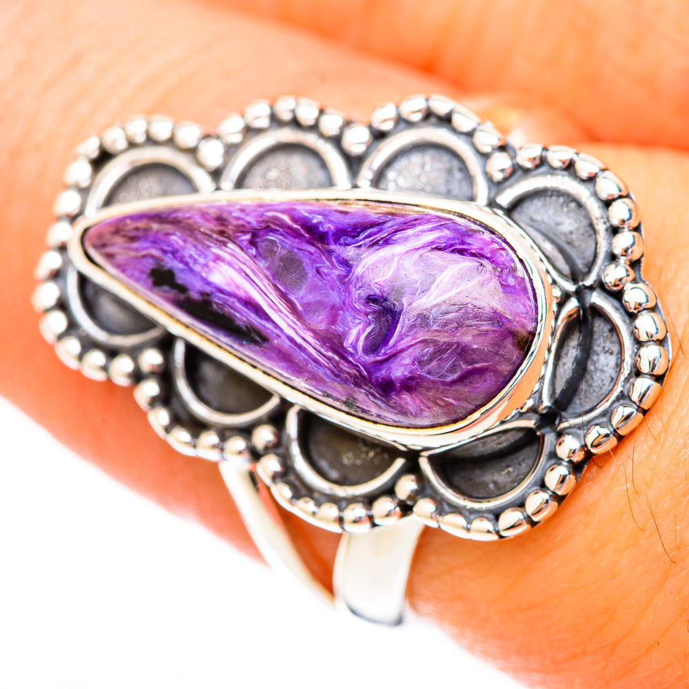 Charoite Rings handcrafted by Ana Silver Co - RING118123