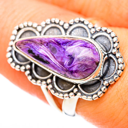 Charoite Rings handcrafted by Ana Silver Co - RING118123