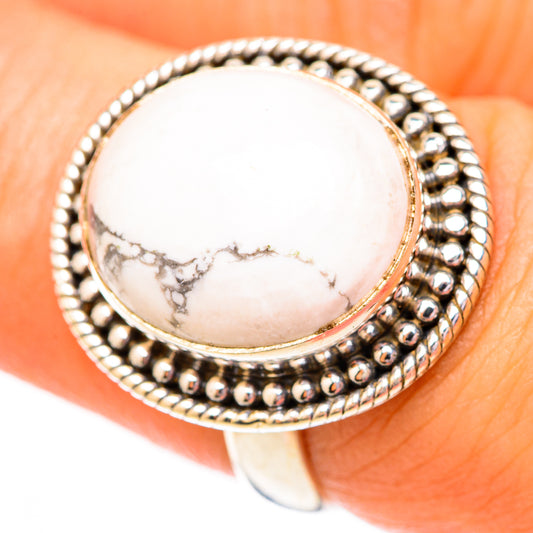 Howlite Rings handcrafted by Ana Silver Co - RING118125